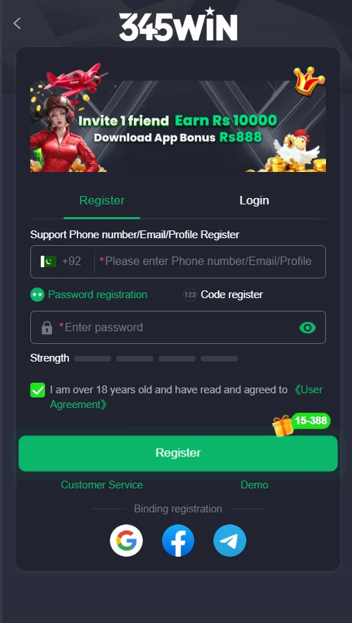 345Win Game Register